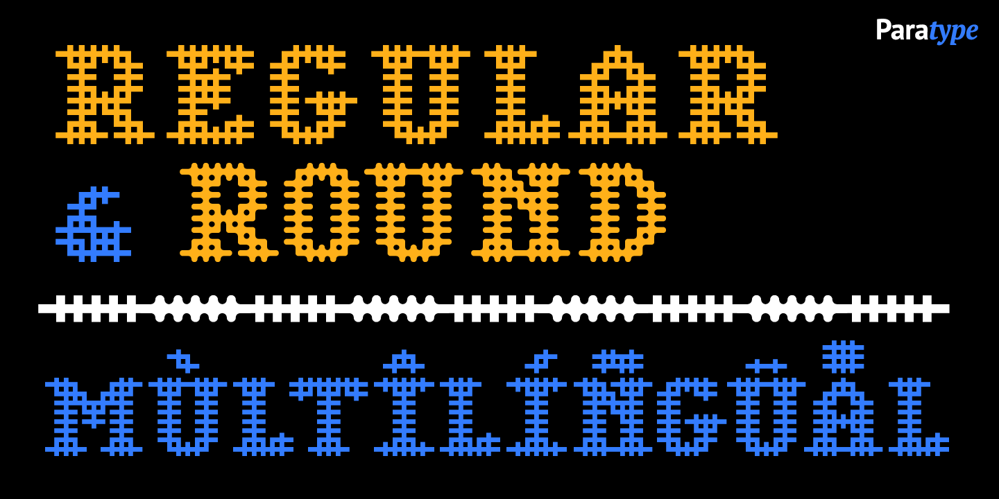 Multicross Round Font preview